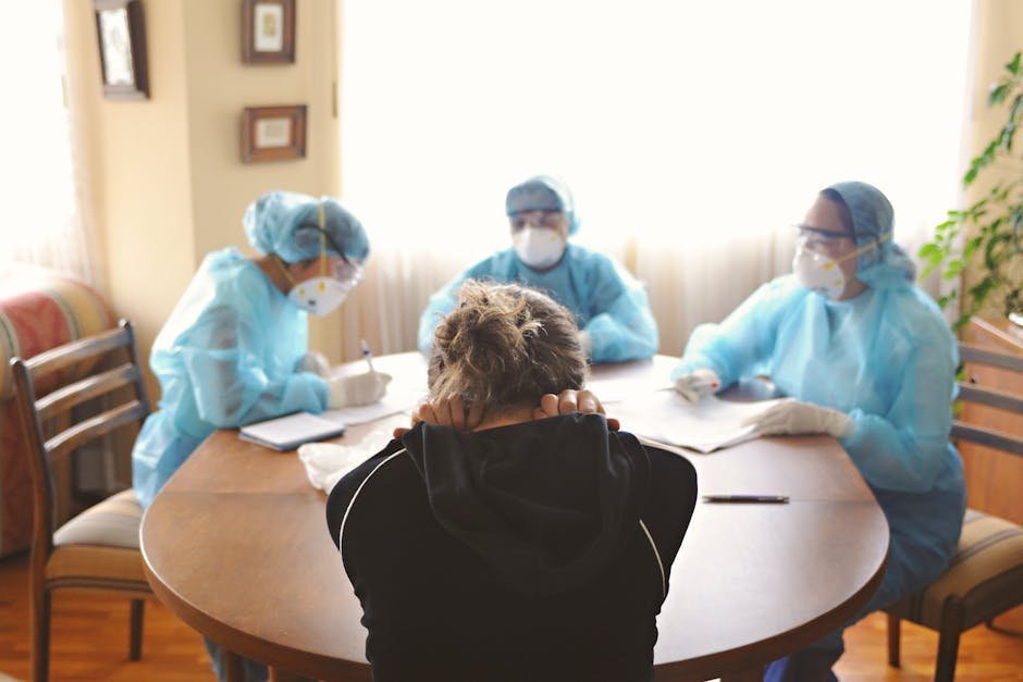 Crisis stabilization recliner room with nurse and psychiatric evaluator at a 23-hour observation facility