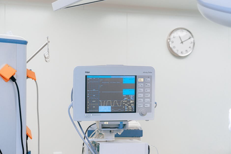 Hospital monitor showing dangerously low heart rate in a young anorexia patient on a medical ward